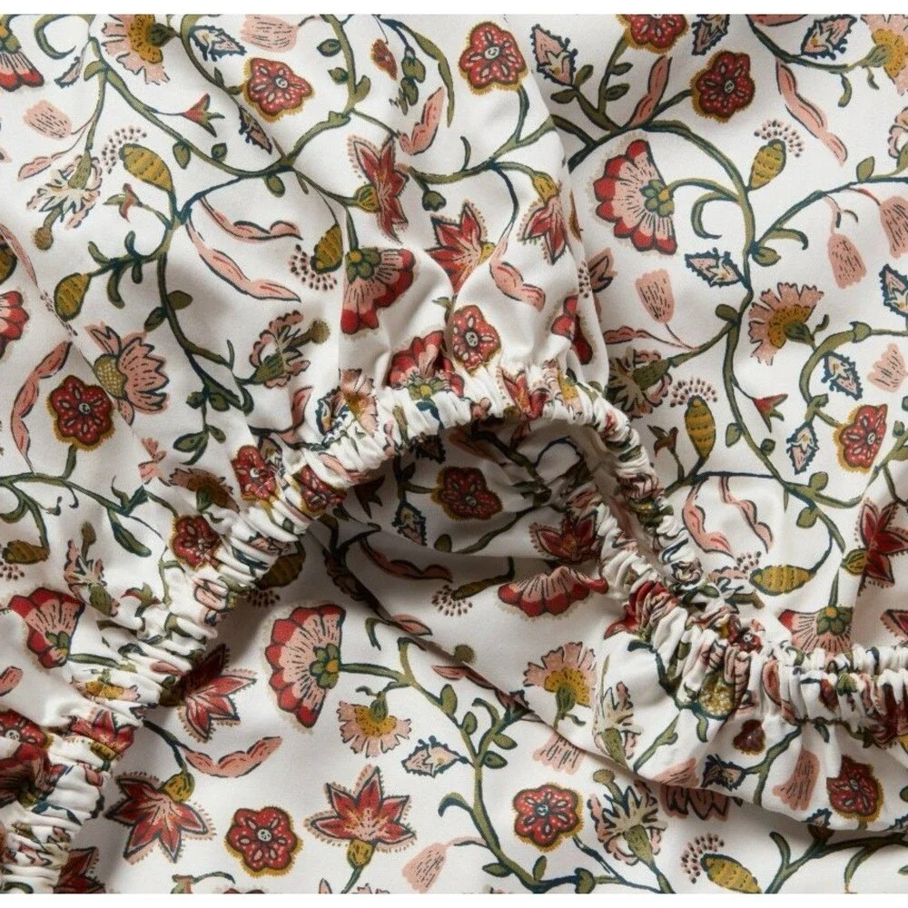Twin/Twin XL 400 Thread Count Performance Sheet Set Warm Floral - Threshold NEW